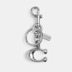 New Coach Silver Signature Bag Charm